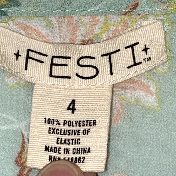 Torrid Festi Floral Sheer Dress Women Sz 4 Green Multicolor Long Sleeve Pullover - Picture 6 of 7